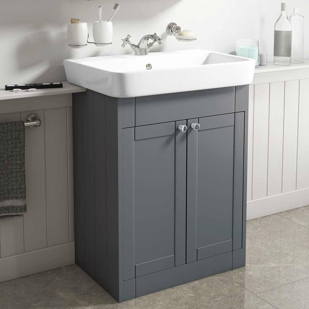 Synergy Henbury 600mm floor vanity unit and Henbury 600mm basin with one taphole